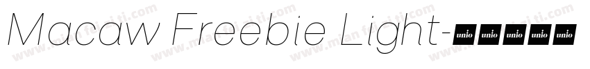 Macaw Freebie Light字体转换